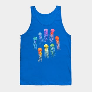 Rainbow Watercolor Jellies Tank Top